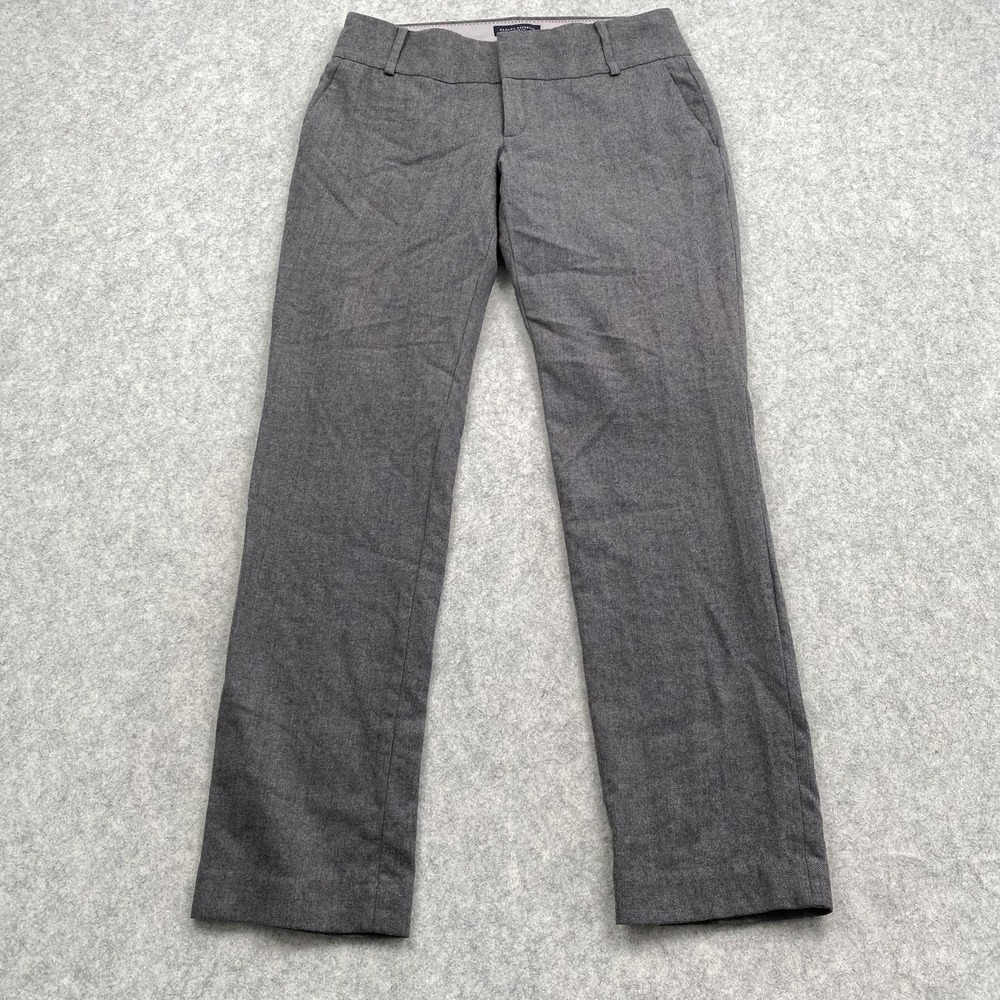 Banana Republic Martin Fit Pants Womens 10 (33x31) Gray Wool Twill Stretch Work